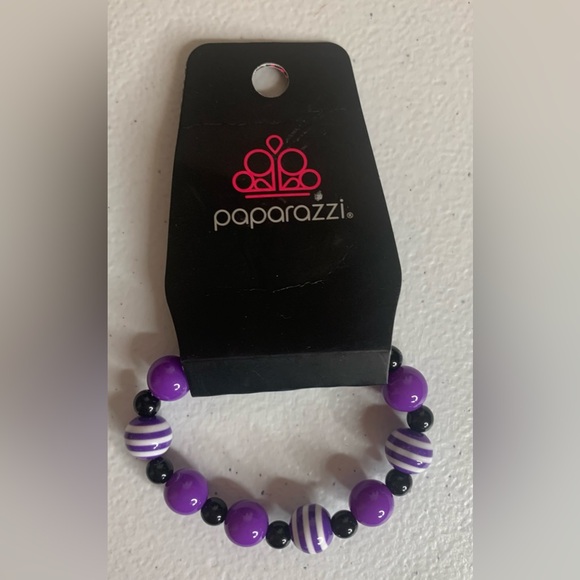 Paparazzi Kids Halloween stretch bracelets in green, black, & purple—lot of 7 - Picture 2 of 3